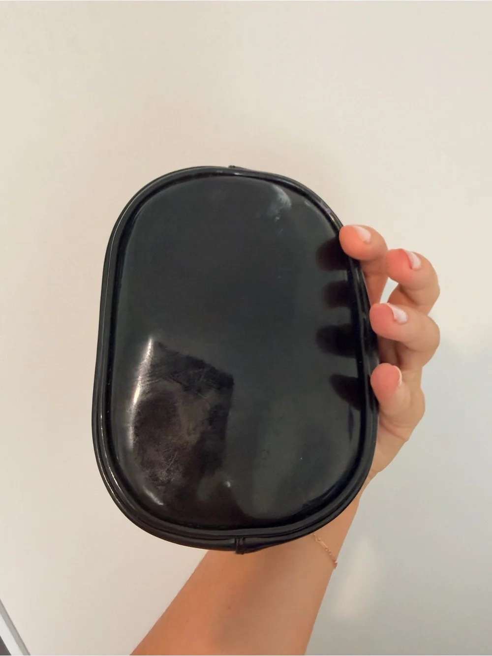 Tory Burch Black Patent Logo mini Cosmetic Case
